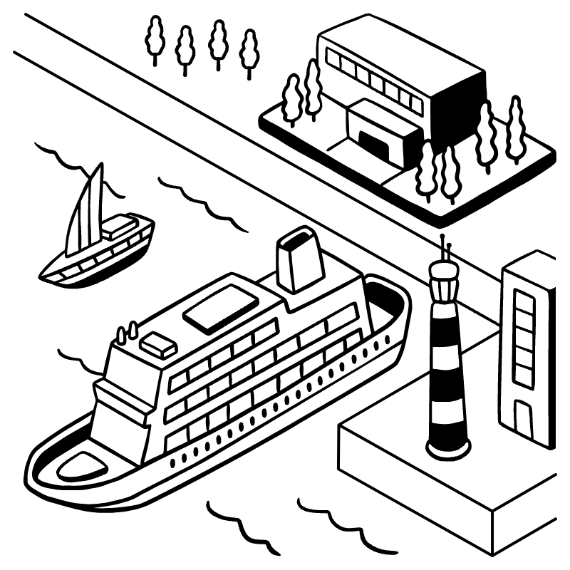 Sea Port 1 Illustration from Milano Set