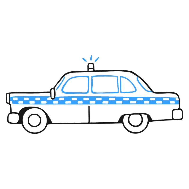 Taxicab Illustration from Brooklyn Set