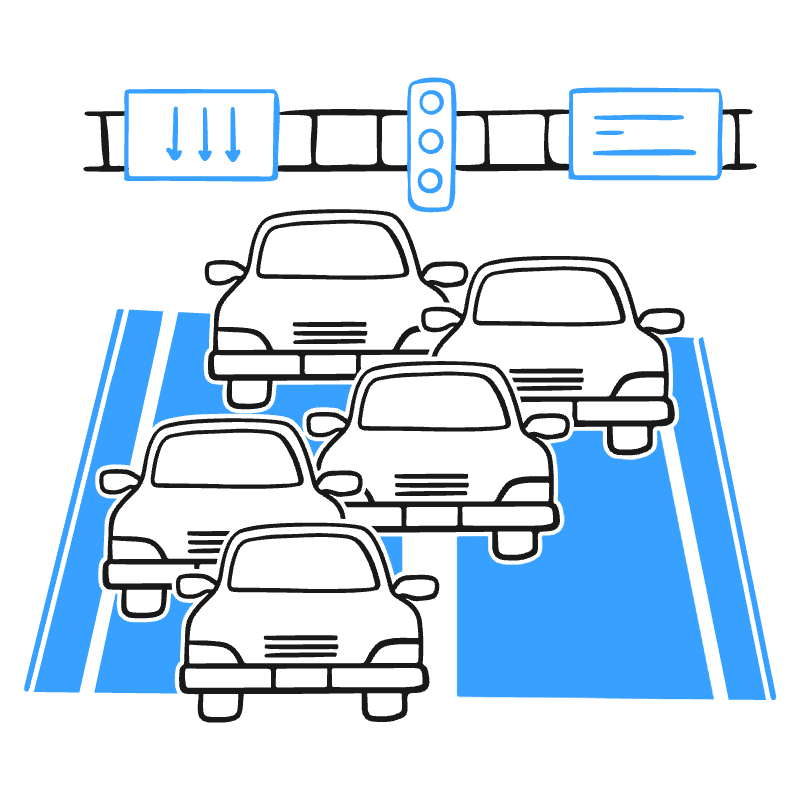 Traffic Day Illustration from Brooklyn Set