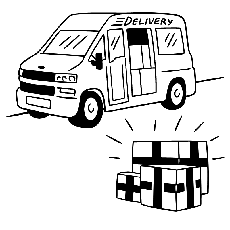 Van Delivery Illustration from Milano Set