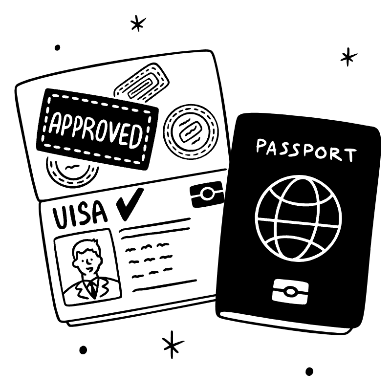 Visa Passport Illustration from Milano Set