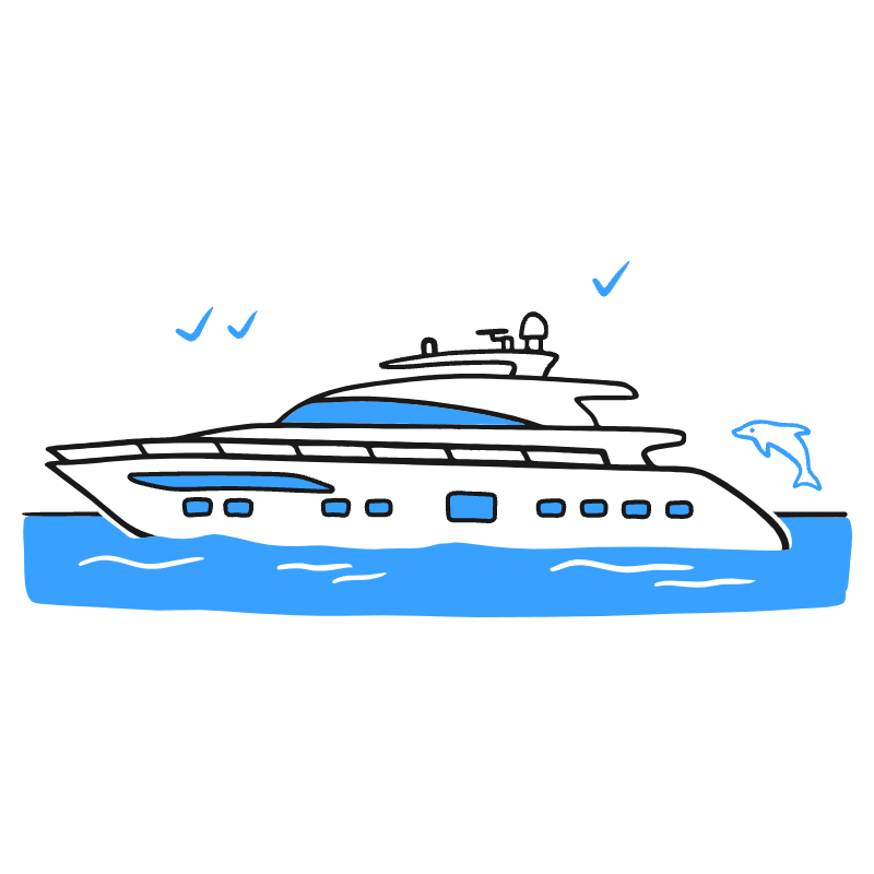 Yacht Illustration from Brooklyn Set