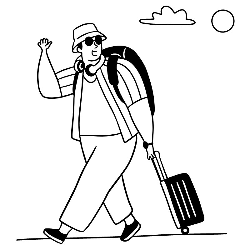 Hanging Out With Friends Bye Illustration from Milano Set