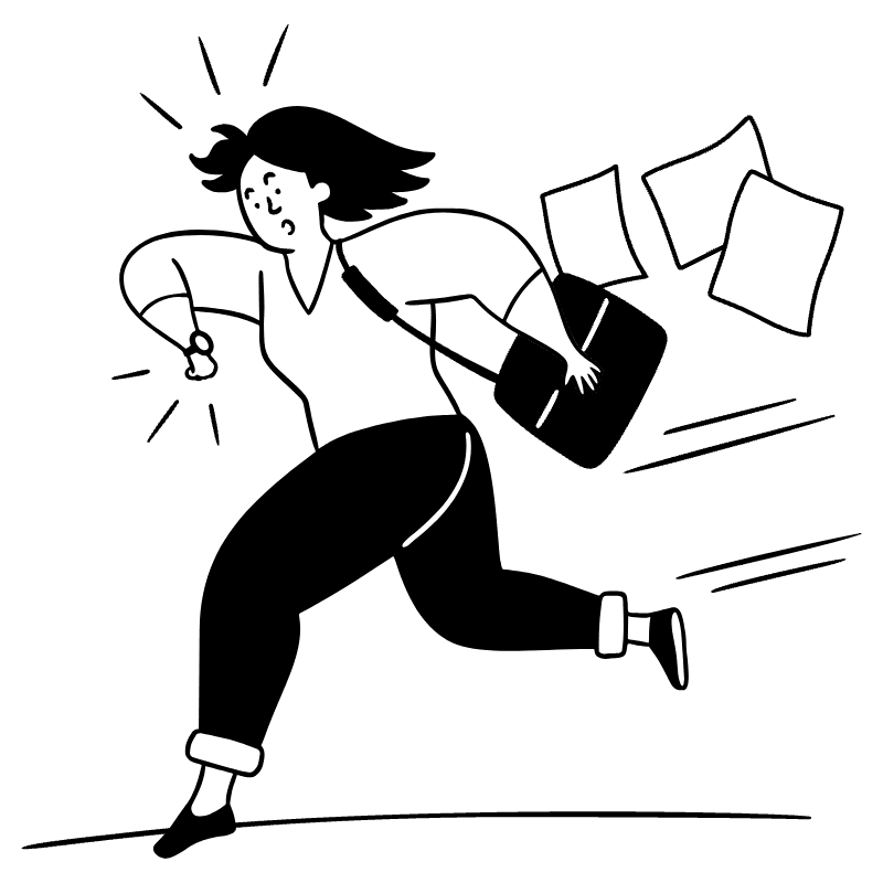 People Rushing 5 Illustration from Milano Set