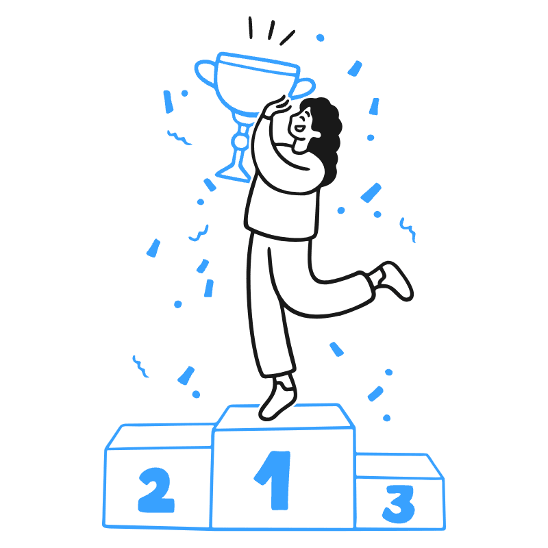 Award Winner Podium Illustration from Brooklyn Set