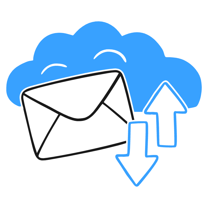 Back Up Emails Illustration from Brooklyn Set