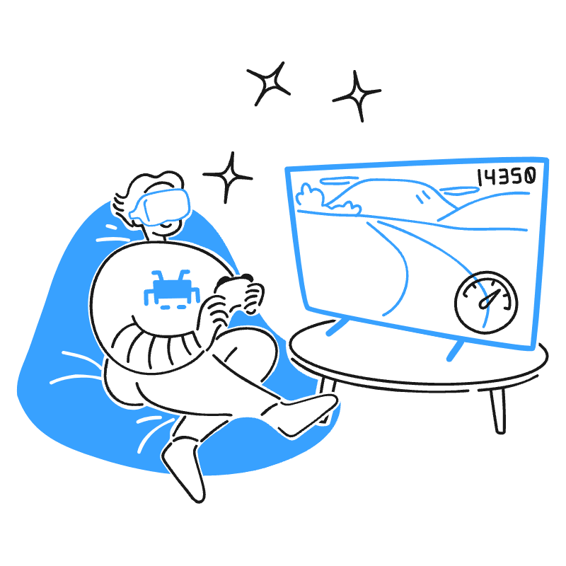 Gamer On A Comfortable Chair 2 Illustration from Brooklyn Set
