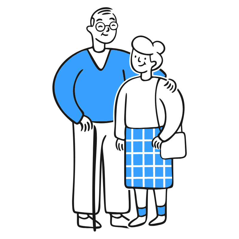 Grandparents Illustration from Brooklyn Set