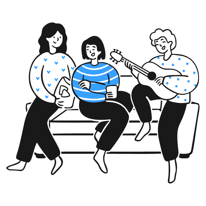 Hanging Out 3 Illustration from Brooklyn Set