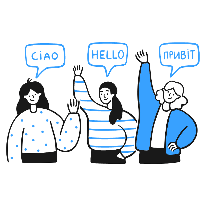 Hello Greeting Illustration from Brooklyn Set