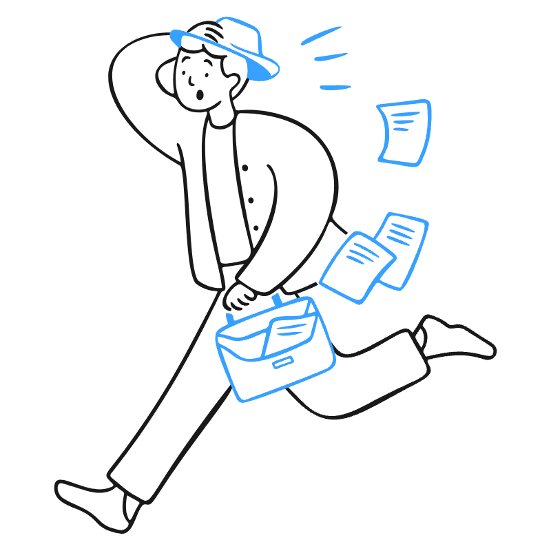 People Rushing 4 Illustration from Brooklyn Set