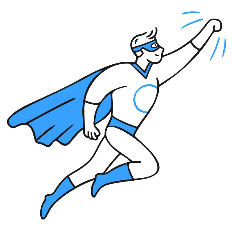 Superhero Illustration from Brooklyn Set