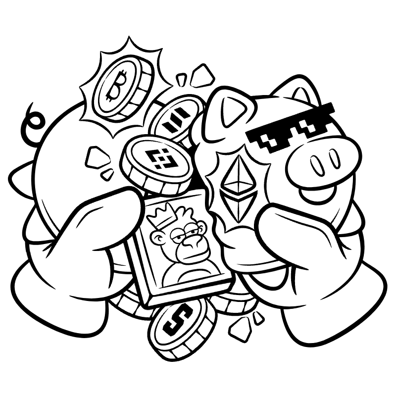 Crypto Bank Illustration from Web 3.0 Set