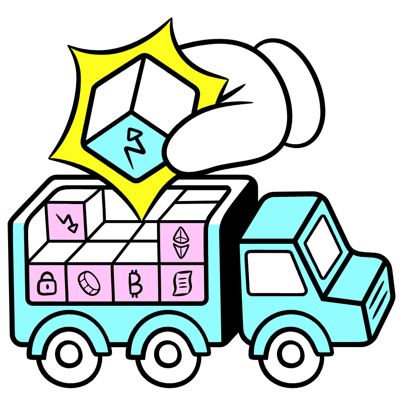 Blockchain Distribution Illustration from Web 3.0 Set