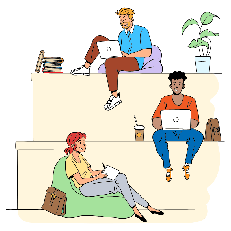 Co Working Space Illustration from Bruxelles Set