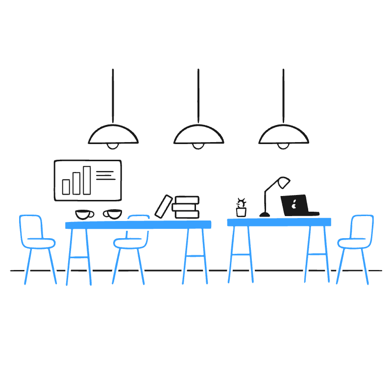 Coworking Place Illustration from Brooklyn Set