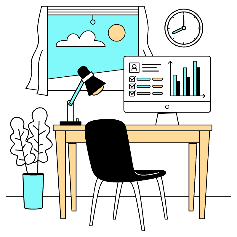 Home Office Illustration from London Set