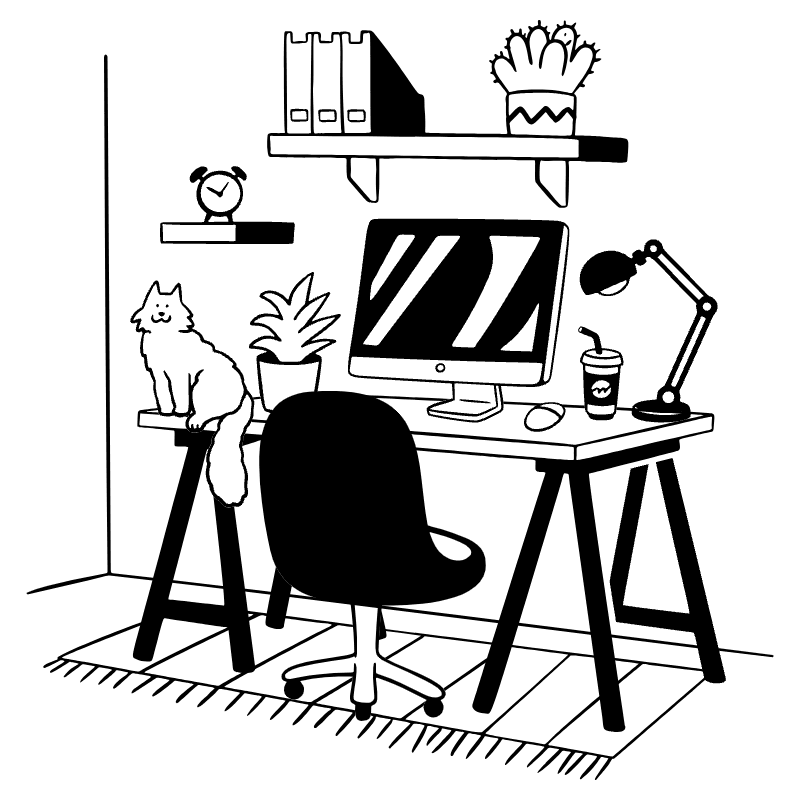 Home Office Illustration from Milano Set