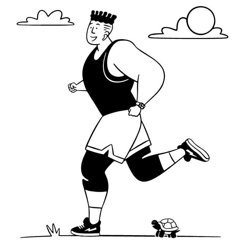 Jogging Illustration from Milano Set