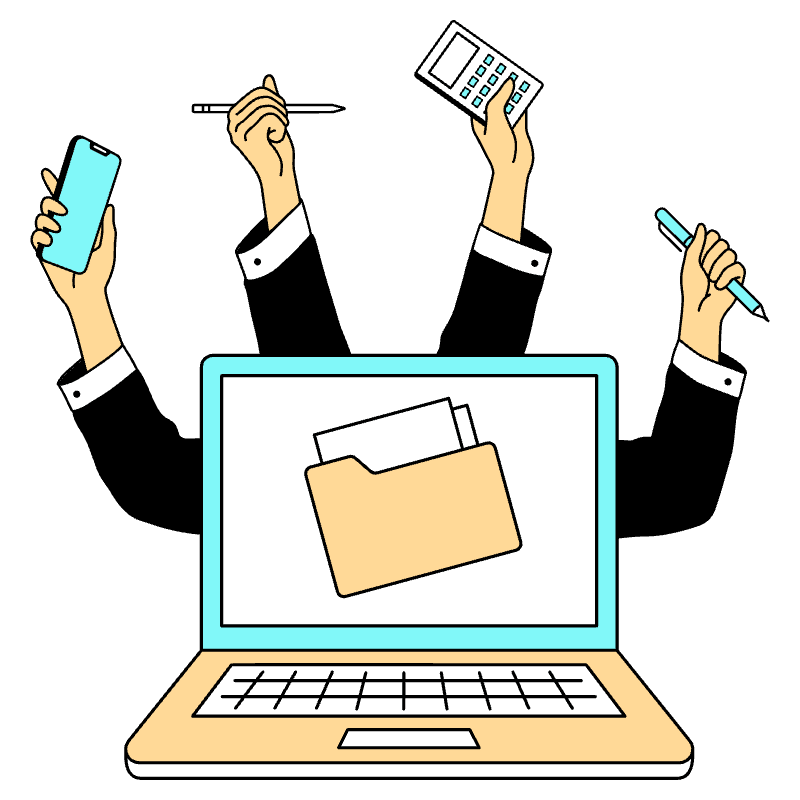 Multitasking Illustration from London Set