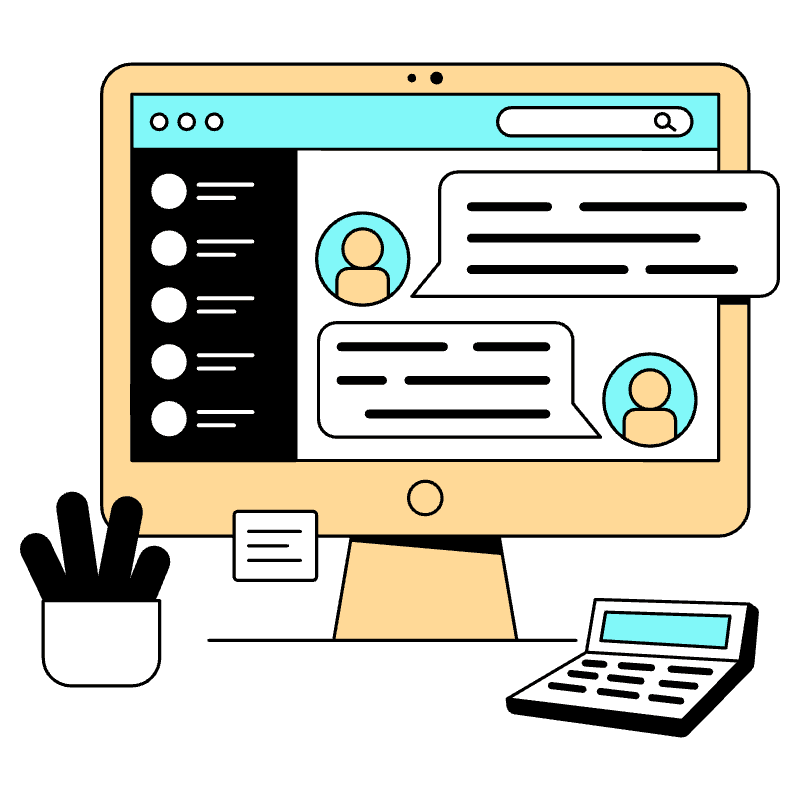 Office Chat Illustration from London Set