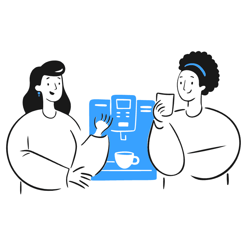 Office Chat Illustration from Brooklyn Set