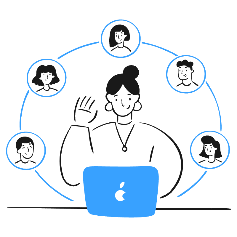 Remote Team Illustration from Brooklyn Set
