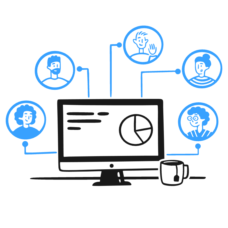 Remote Work Illustration from Brooklyn Set