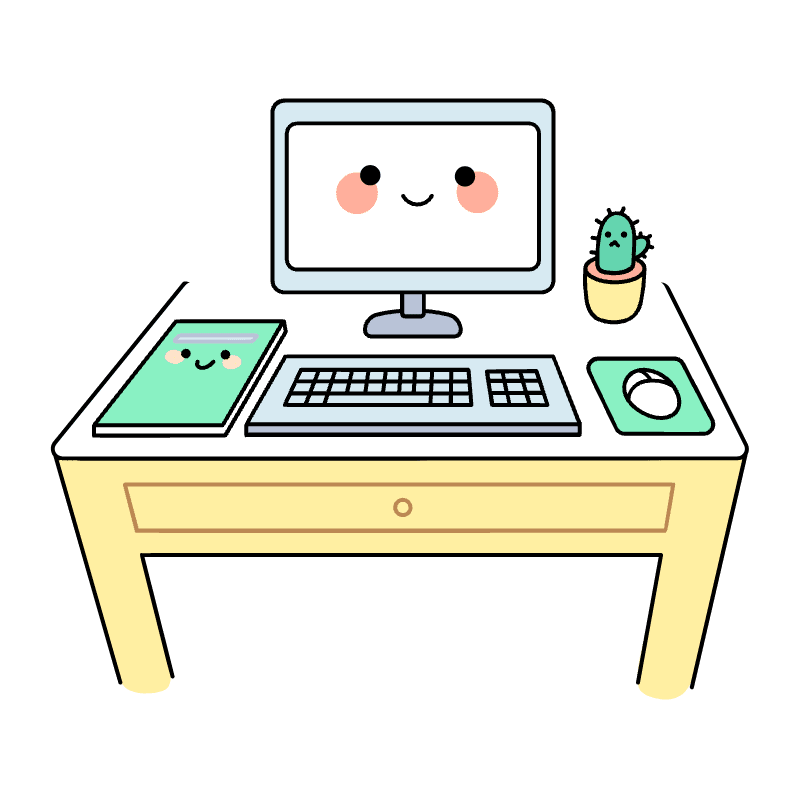 Office Desk Illustration from Seoul Set