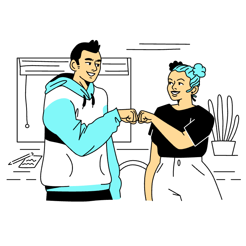 Team Work Illustration from London Set