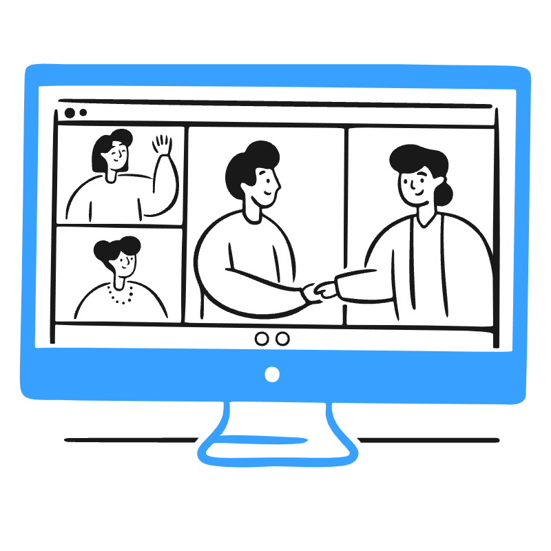 Virtual Meet 2 Illustration from Brooklyn Set