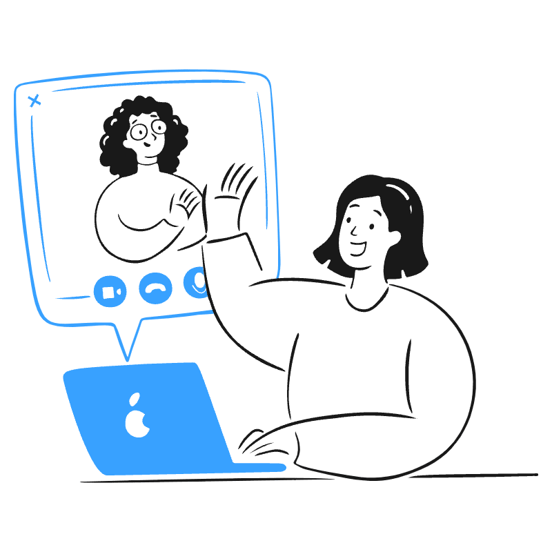 Virtual Meet Illustration from Brooklyn Set