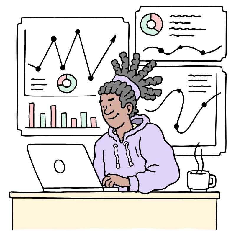 Work Analyze Data Illustration from Bruxelles Set