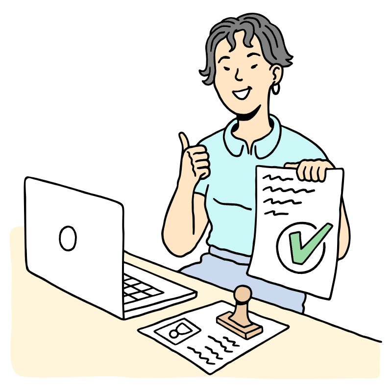 Work Approval Illustration from Bruxelles Set