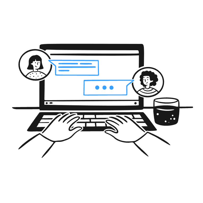 Work Chat Illustration from Brooklyn Set