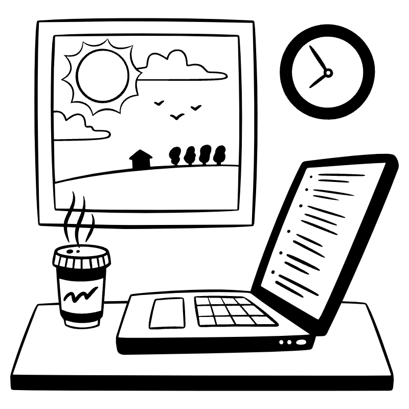 Work Day Shift Illustration from Milano Set