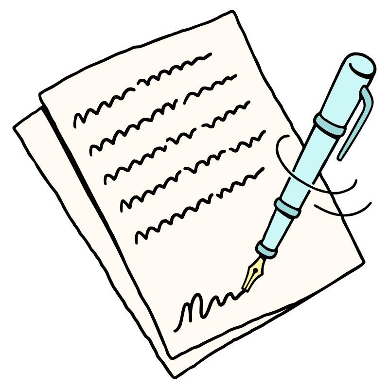 Work Writing Illustration from Bruxelles Set