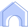 Abstract House Element from Geometric shapes Set