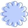 Circle Flower Element from Geometric shapes Set