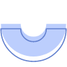 Circle Half Element from Geometric shapes Set