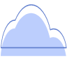 Cloud Half Element from Geometric shapes Set