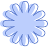 Flower Marigold Nature Element from Geometric shapes Set