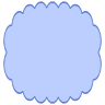 Abstract Cloud Horizontal Element from Geometric shapes Set