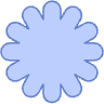 Circle Flower Element from Geometric shapes Set