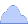 Cloud Half Element from Geometric shapes Set