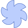 Flower Spin Nature Element from Geometric shapes Set