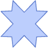 Star Ribbon Cross Element from Geometric shapes Set