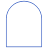 Abstract Arch Element from Geometric shapes Set