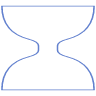 Abstract Hourglass Element from Geometric shapes Set