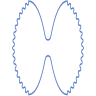Abstract Pastry Bow Element from Geometric shapes Set